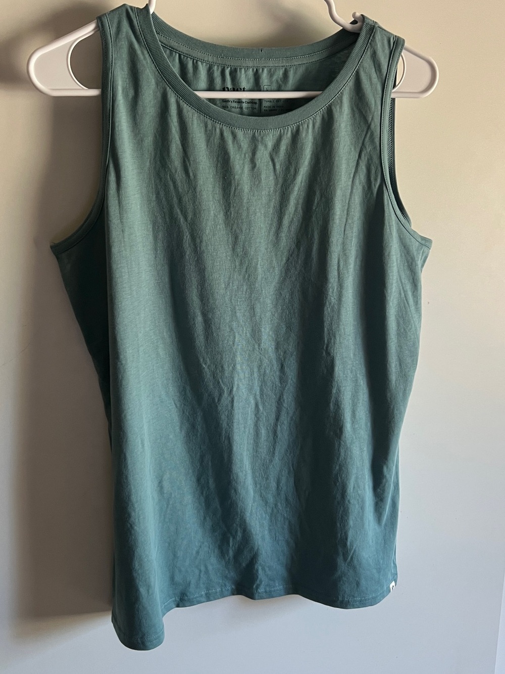 Pact Women's Tank Top in Teal Green